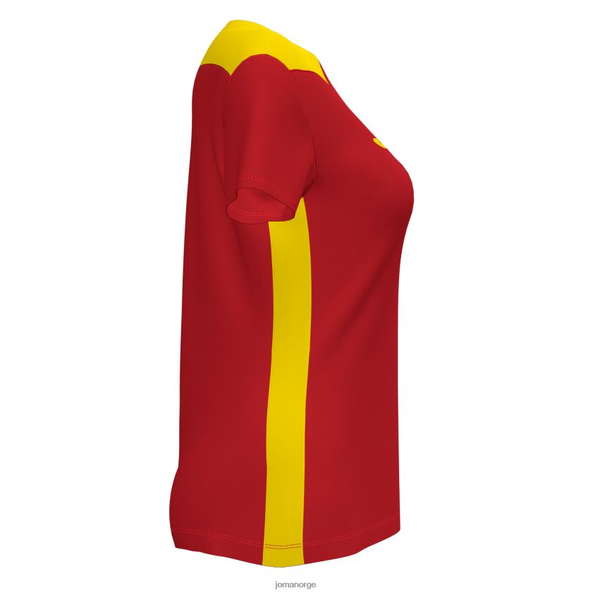 nei Joma skjorte kortermet mesterskap vi rød gul FBD0T01709 kvinner