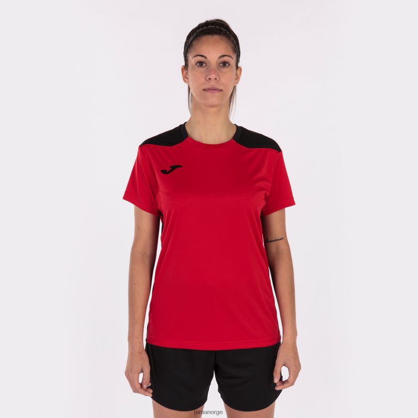 nei Joma skjorte kortermet mesterskap vi rød svart FBD0T02626 kvinner