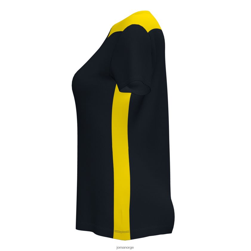 nei Joma skjorte kortermet mesterskap vi svart gul FBD0T03678 kvinner