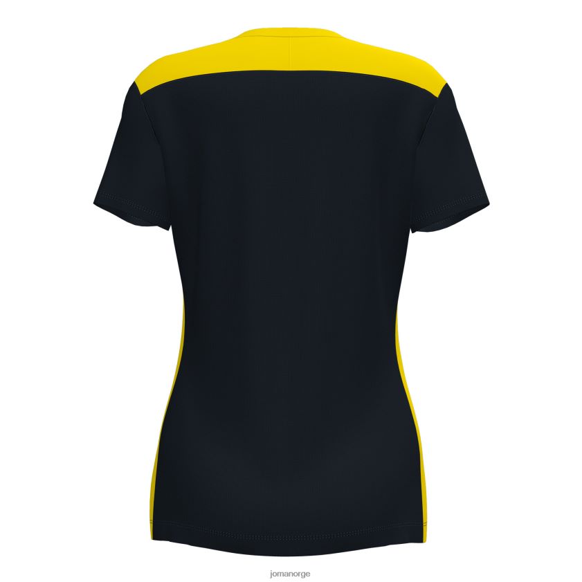 nei Joma skjorte kortermet mesterskap vi svart gul FBD0T03678 kvinner