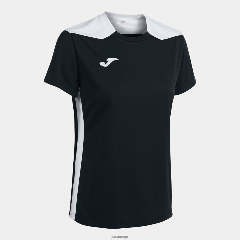 nei Joma skjorte kortermet mesterskap vi svart hvit FBD0T02339 kvinner