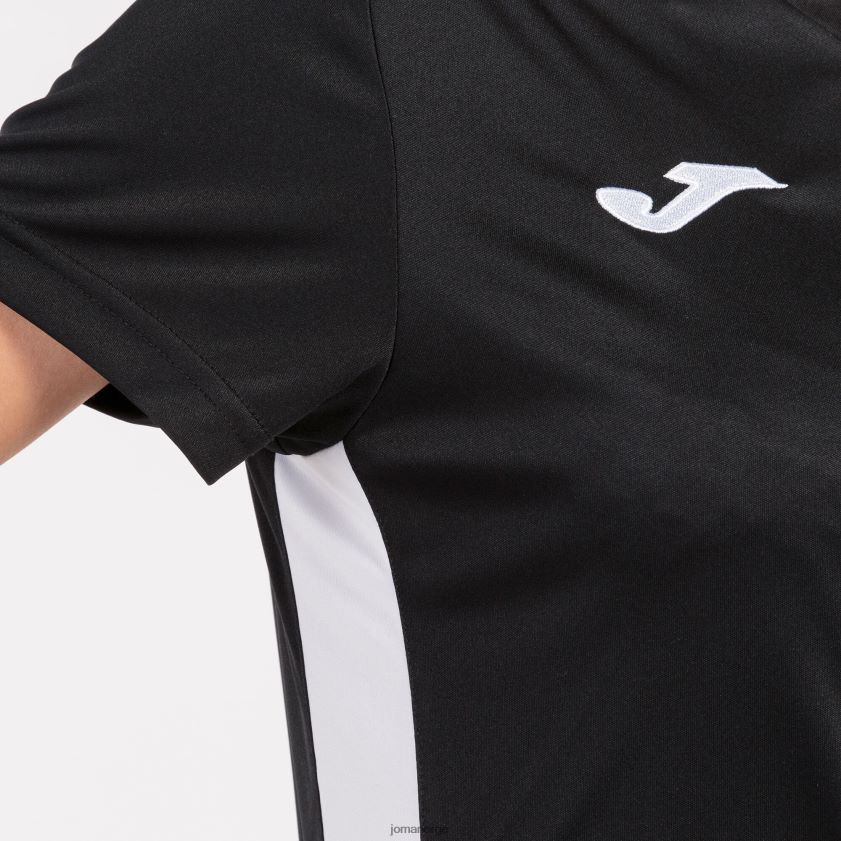 nei Joma skjorte kortermet mesterskap vi svart hvit FBD0T02339 kvinner