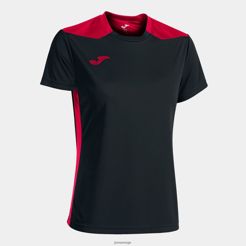 nei Joma skjorte kortermet mesterskap vi svart, rød FBD0T03648 kvinner