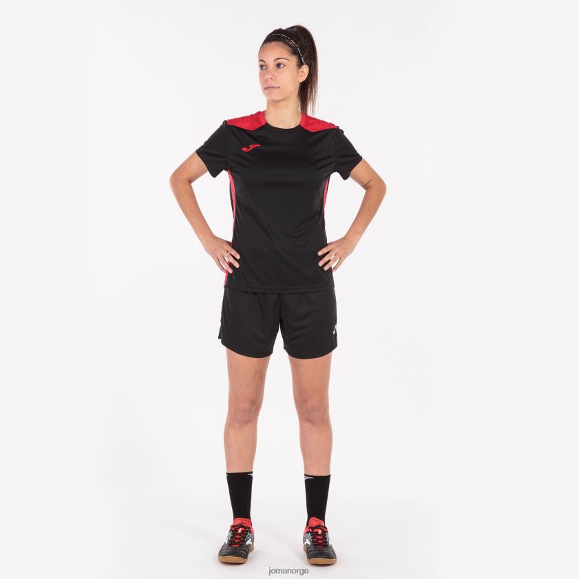 nei Joma skjorte kortermet mesterskap vi svart, rød FBD0T03648 kvinner