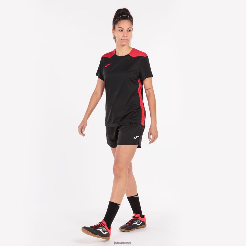 nei Joma skjorte kortermet mesterskap vi svart, rød FBD0T03648 kvinner