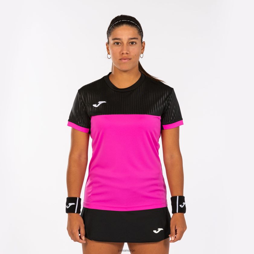 nei Joma skjorte kortermet montreal fluorescerende rosa svart FBD0T03909 kvinner