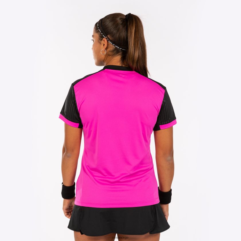 nei Joma skjorte kortermet montreal fluorescerende rosa svart FBD0T03909 kvinner