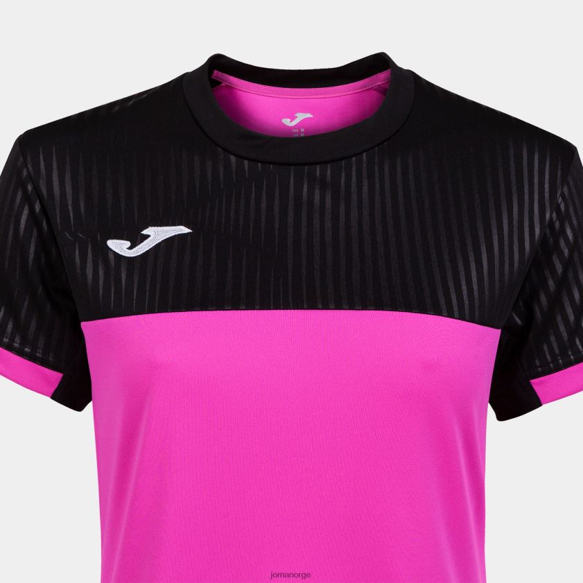 nei Joma skjorte kortermet montreal fluorescerende rosa svart FBD0T03909 kvinner