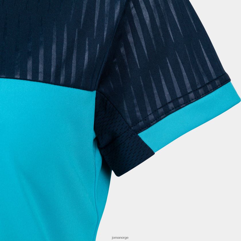 nei Joma skjorte kortermet montreal fluorescerende turkis marineblå FBD0T02082 kvinner