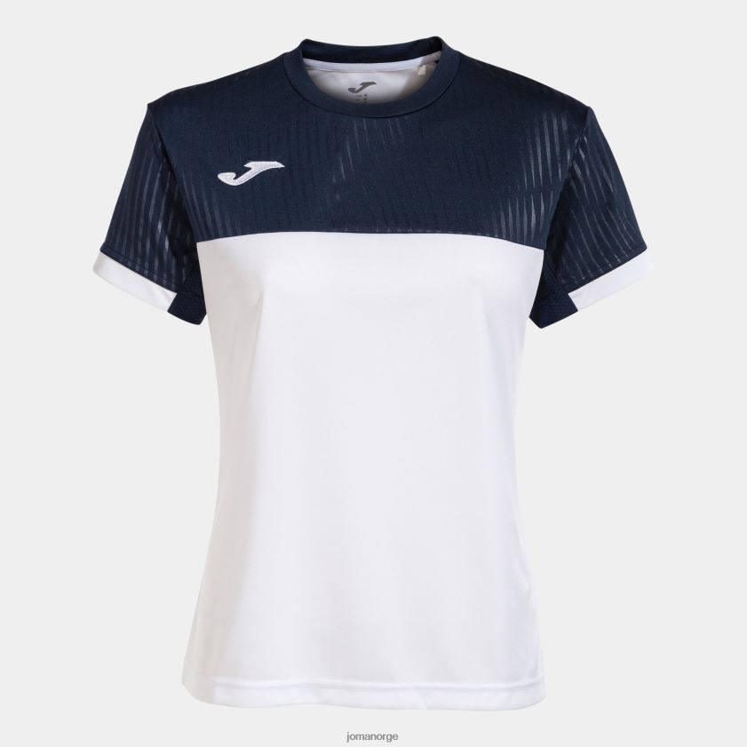 nei Joma skjorte kortermet montreal hvit marineblå FBD0T02587 kvinner