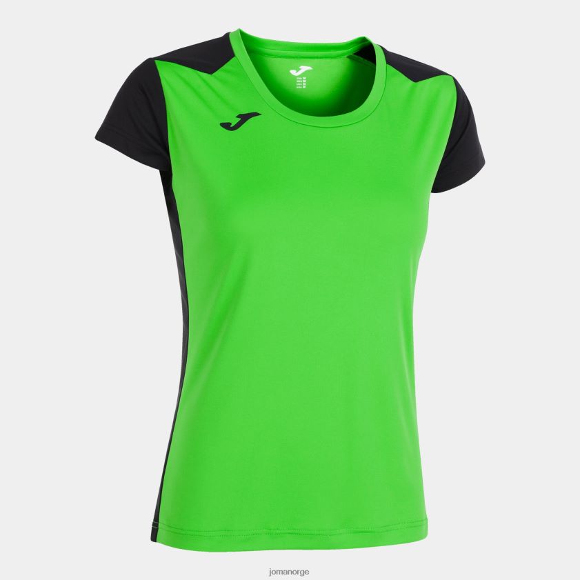 nei Joma skjorte kortermet plate ii fluorescerende grønn svart FBD0T02120 kvinner