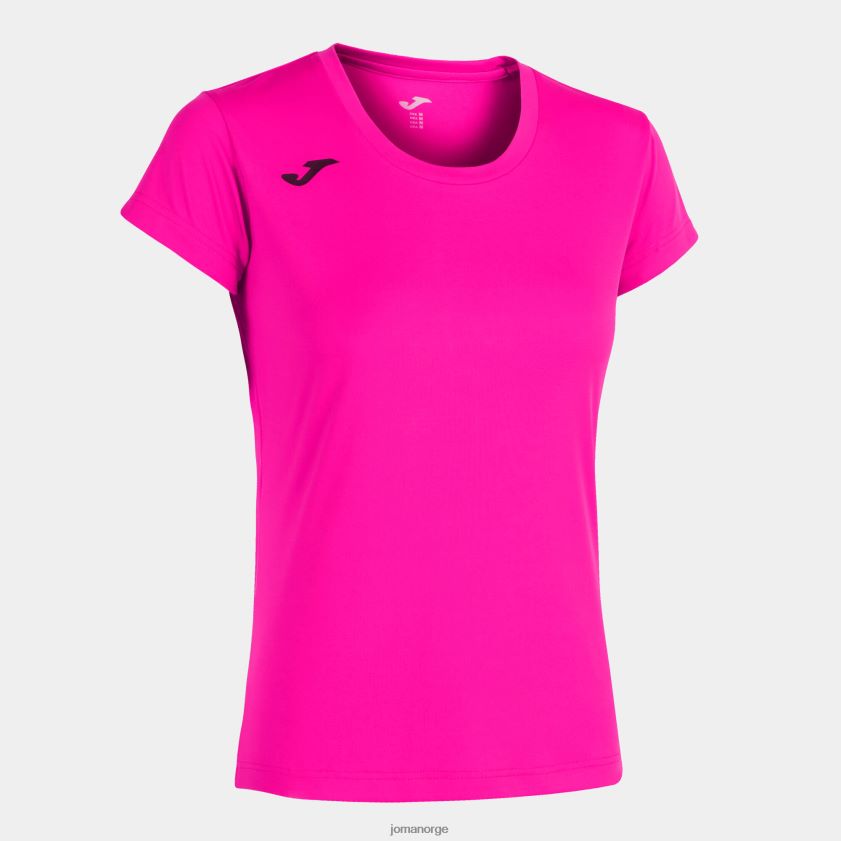 nei Joma skjorte kortermet plate ii fluorescerende rosa FBD0T02124 kvinner
