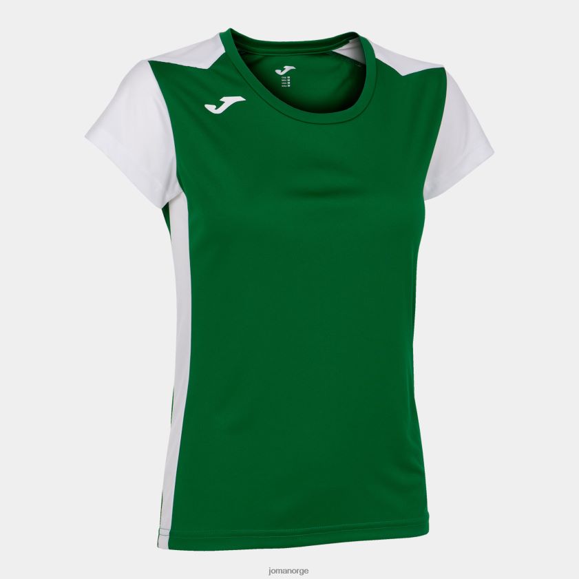 nei Joma skjorte kortermet plate ii grønn hvit FBD0T03893 kvinner