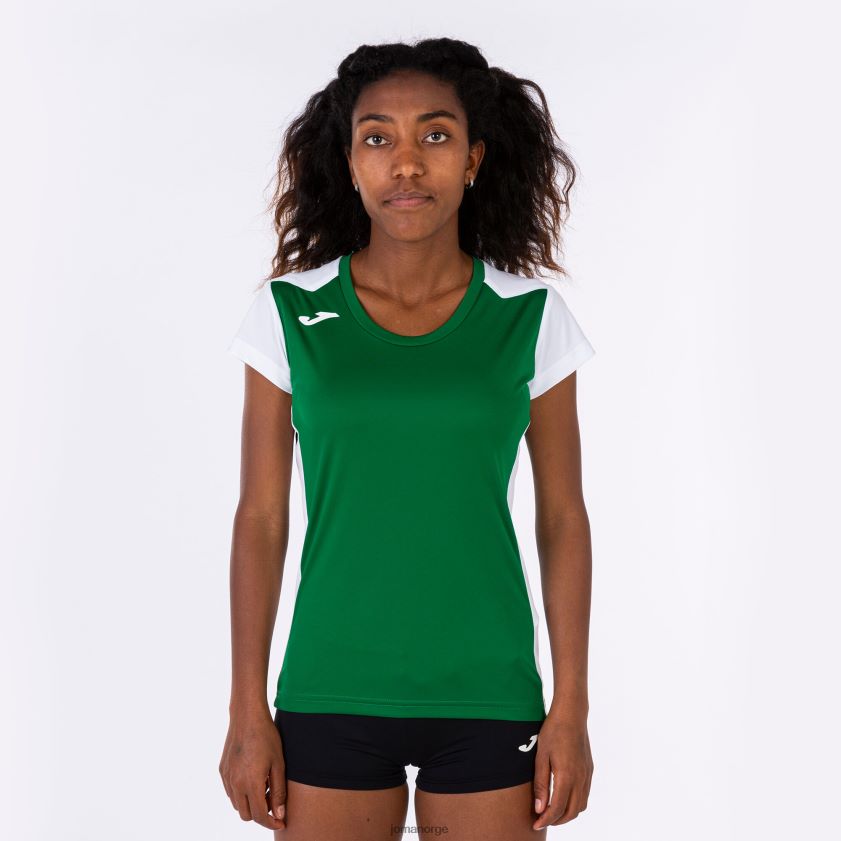 nei Joma skjorte kortermet plate ii grønn hvit FBD0T03893 kvinner