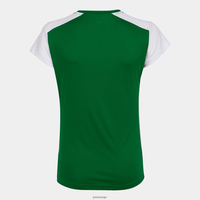nei Joma skjorte kortermet plate ii grønn hvit FBD0T03893 kvinner