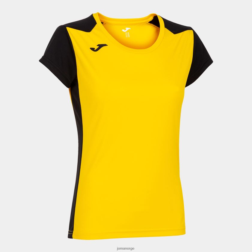 nei Joma skjorte kortermet plate ii gul svart FBD0T01699 kvinner