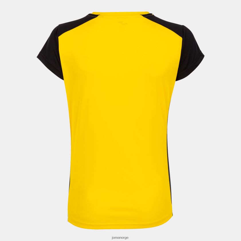 nei Joma skjorte kortermet plate ii gul svart FBD0T01699 kvinner
