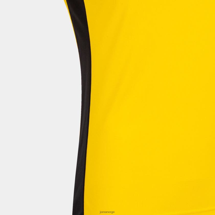 nei Joma skjorte kortermet plate ii gul svart FBD0T01699 kvinner