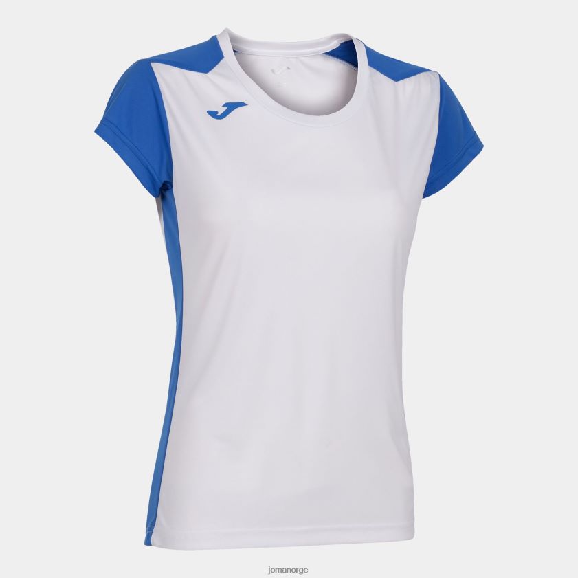nei Joma skjorte kortermet plate ii hvit kongeblå FBD0T02488 kvinner