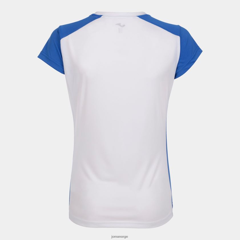 nei Joma skjorte kortermet plate ii hvit kongeblå FBD0T02488 kvinner