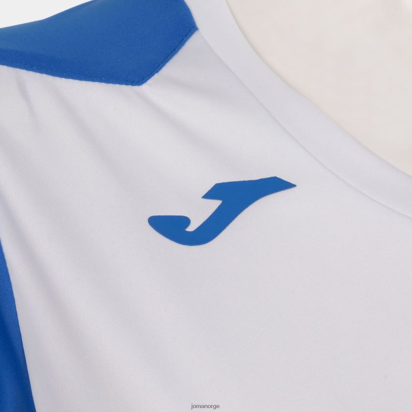 nei Joma skjorte kortermet plate ii hvit kongeblå FBD0T02488 kvinner