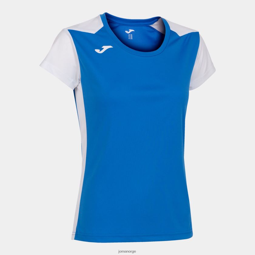 nei Joma skjorte kortermet plate ii kongeblå hvit FBD0T03667 kvinner