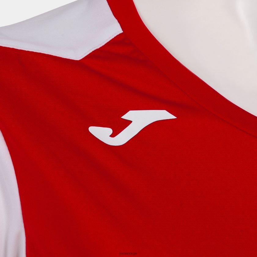 nei Joma skjorte kortermet plate ii rød Hvit FBD0T02224 kvinner