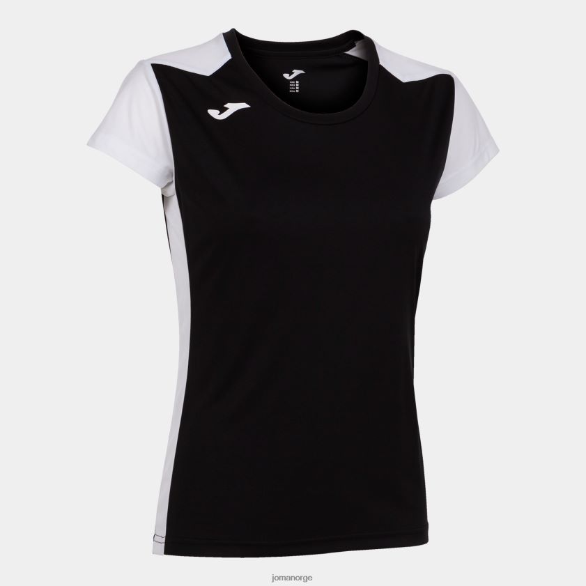 nei Joma skjorte kortermet plate ii svart hvit FBD0T02668 kvinner