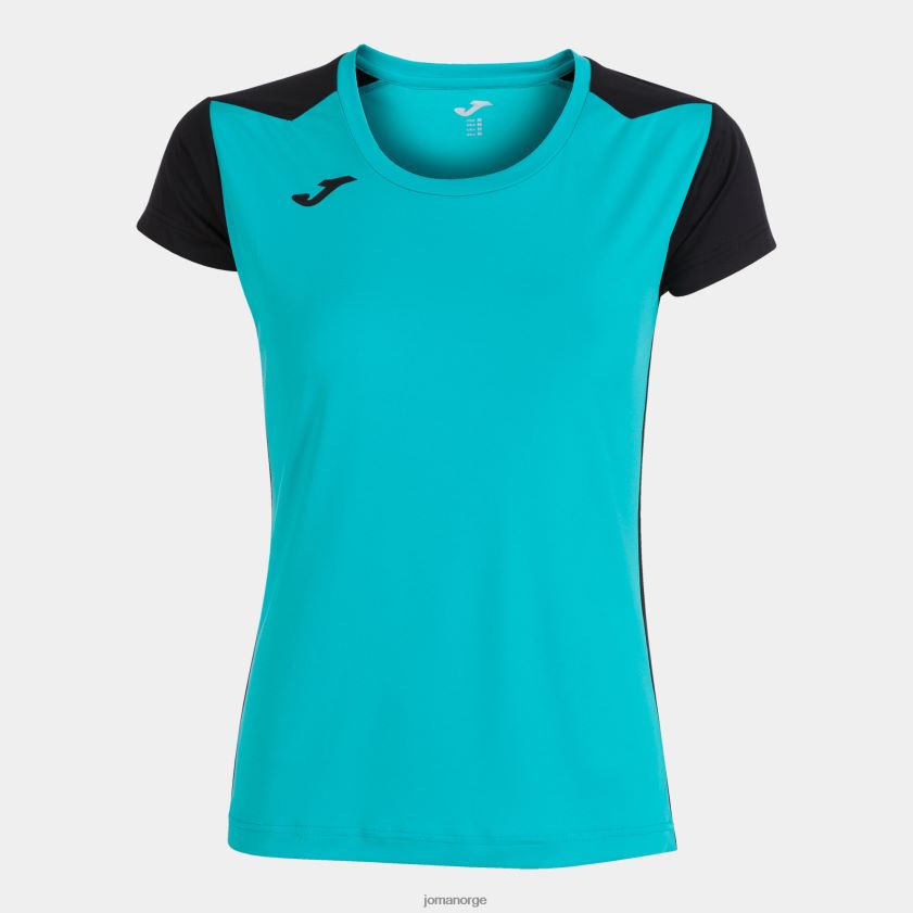 nei Joma skjorte kortermet plate ii turkis svart FBD0T01864 kvinner