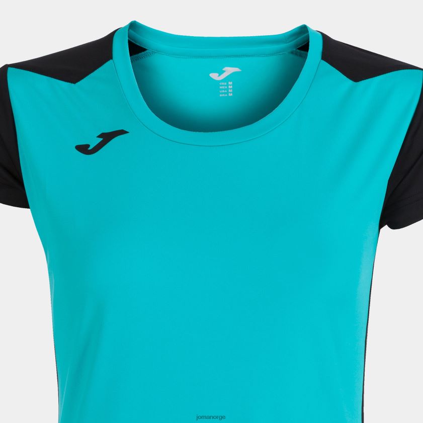 nei Joma skjorte kortermet plate ii turkis svart FBD0T01864 kvinner