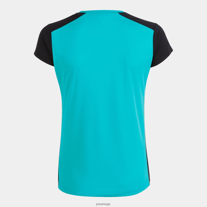nei Joma skjorte kortermet plate ii turkis svart FBD0T01864 kvinner