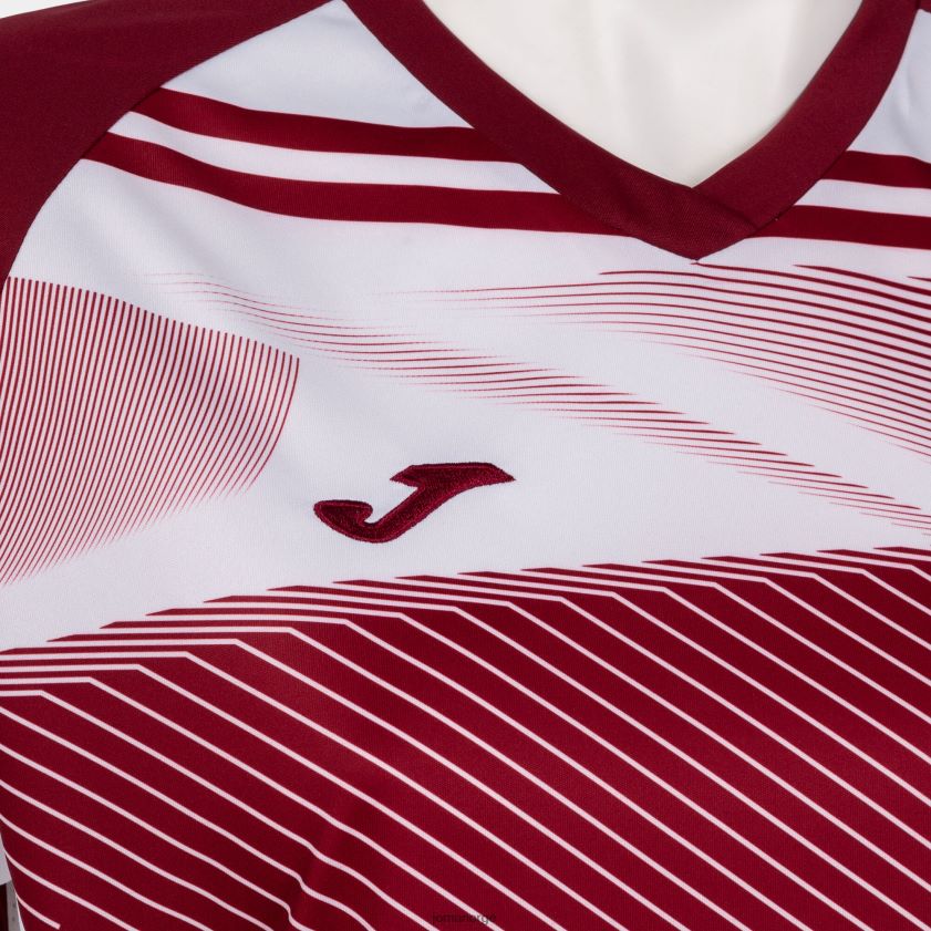 nei Joma skjorte kortermet supernova ii burgunder hvit FBD0T01677 kvinner