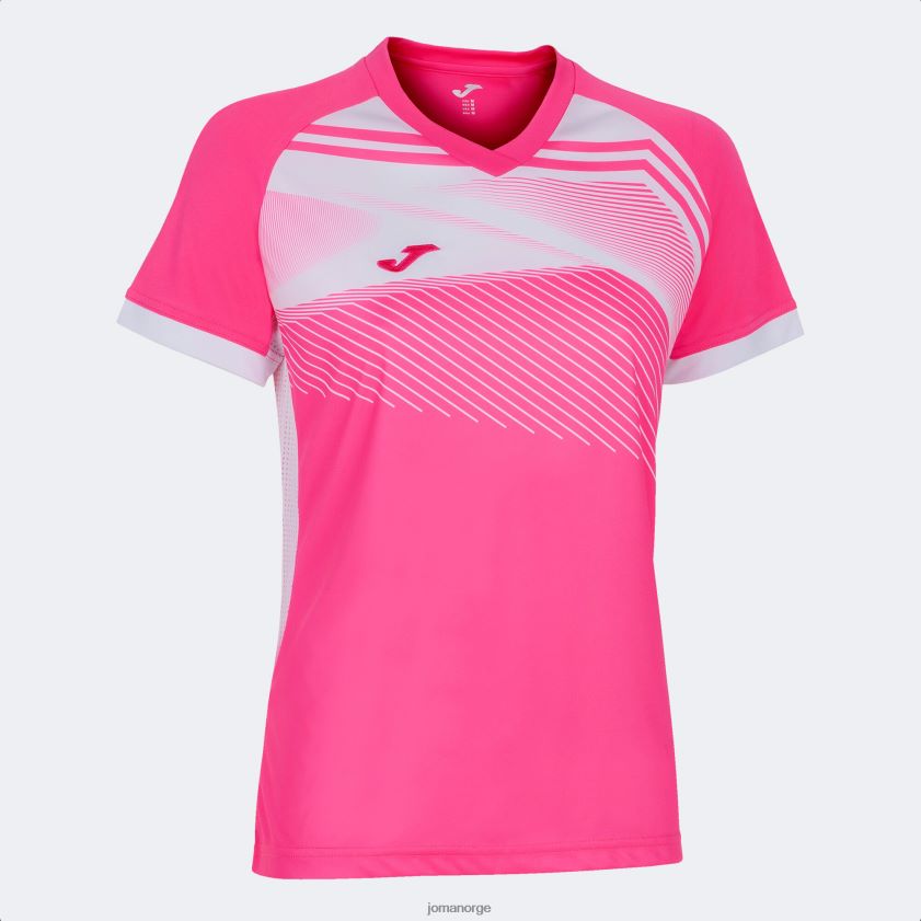 nei Joma skjorte kortermet supernova ii fluorescerende rosa hvit FBD0T03700 kvinner