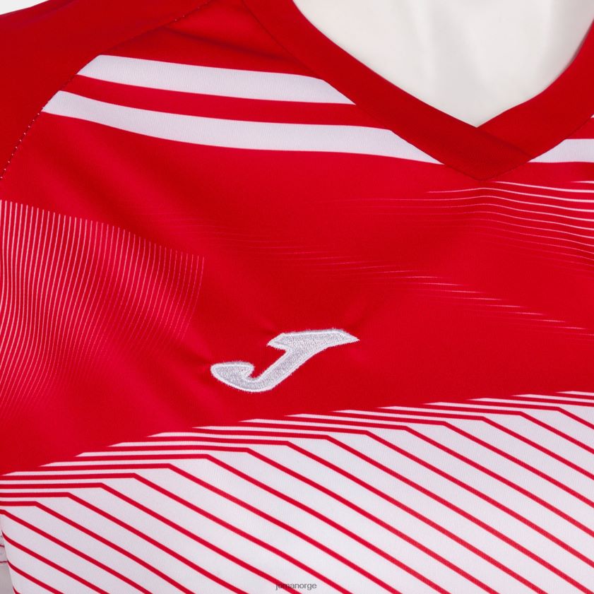 nei Joma skjorte kortermet supernova ii hvit rød FBD0T02450 kvinner