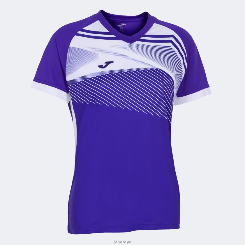 nei Joma skjorte kortermet supernova ii lilla hvit FBD0T01622 kvinner
