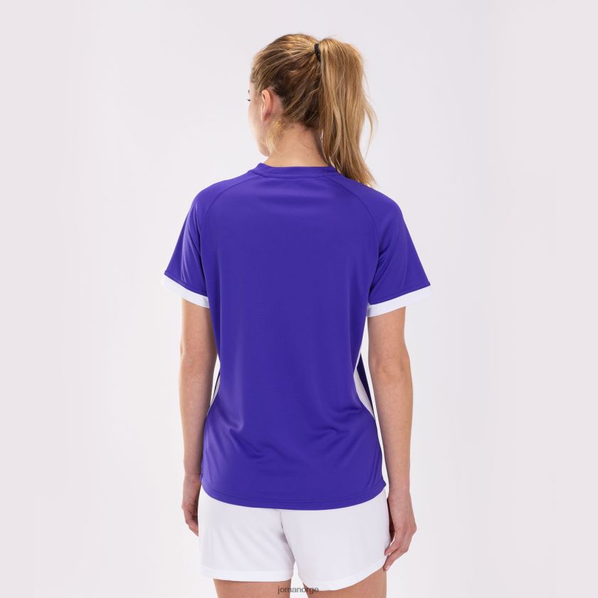nei Joma skjorte kortermet supernova ii lilla hvit FBD0T01622 kvinner