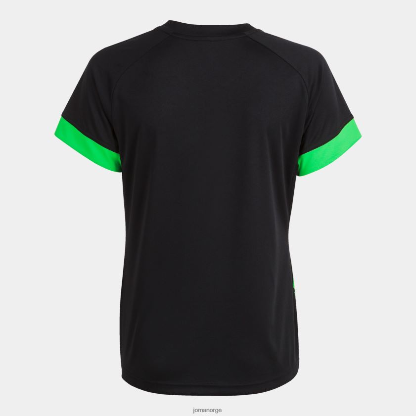 nei Joma skjorte kortermet supernova iii svart fluorescerende grønn FBD0T01997 kvinner