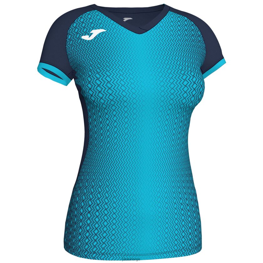 nei Joma skjorte kortermet supernova marineblå fluorescerende turkis FBD0T01681 kvinner