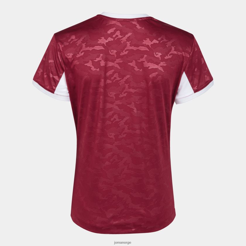 nei Joma skjorte kortermet toletum ii burgunder hvit FBD0T01807 kvinner