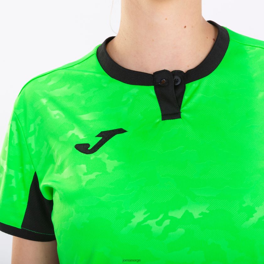 nei Joma skjorte kortermet toletum ii fluorescerende grønn svart FBD0T03701 kvinner