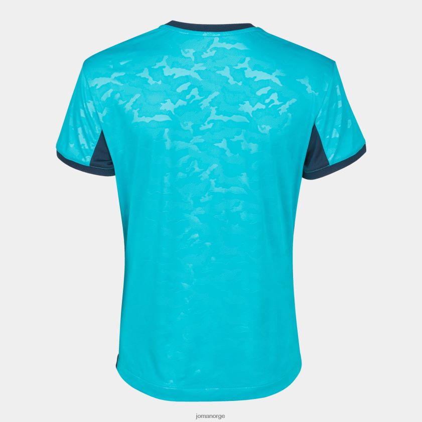 nei Joma skjorte kortermet toletum ii fluorescerende turkis marineblå FBD0T03977 kvinner