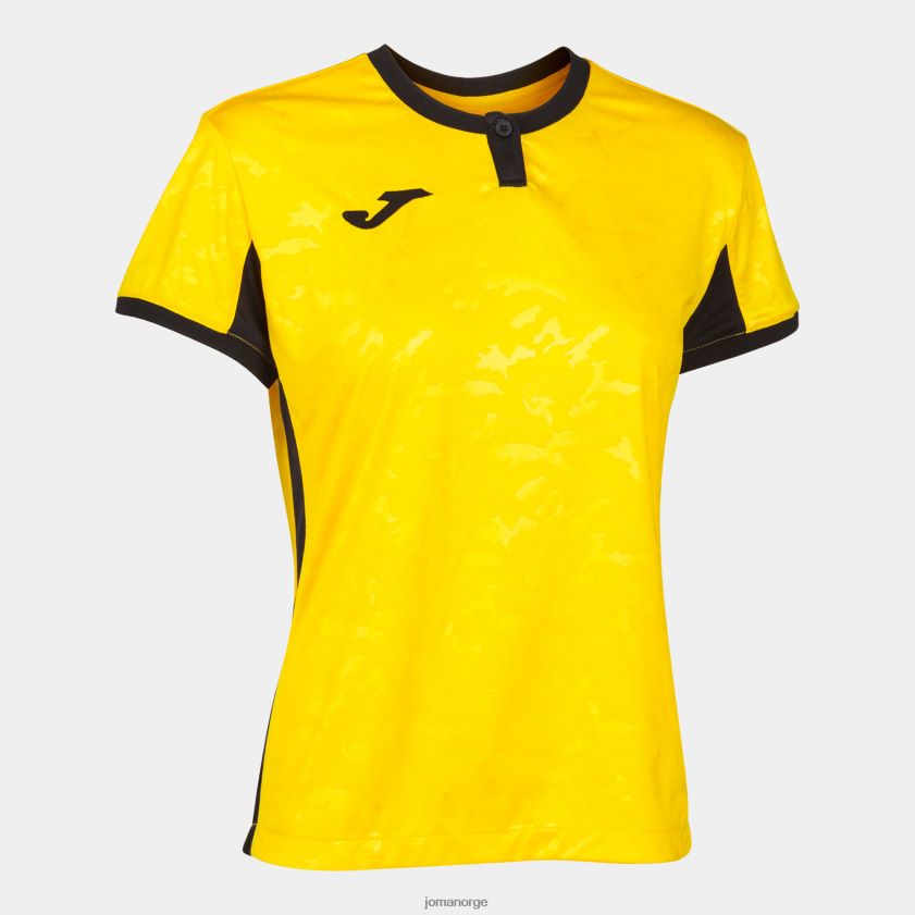 nei Joma skjorte kortermet toletum ii gul svart FBD0T01682 kvinner