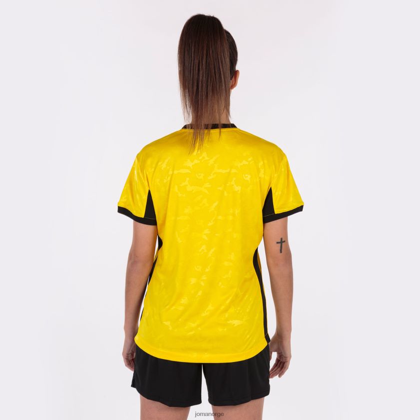 nei Joma skjorte kortermet toletum ii gul svart FBD0T01682 kvinner