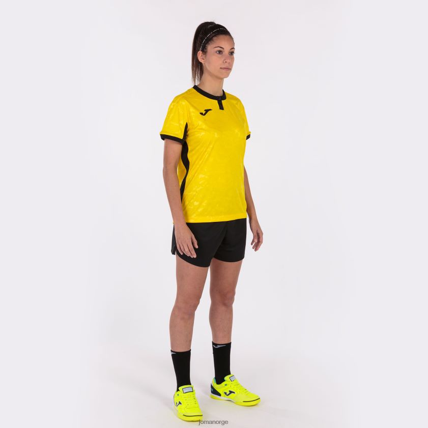 nei Joma skjorte kortermet toletum ii gul svart FBD0T01682 kvinner