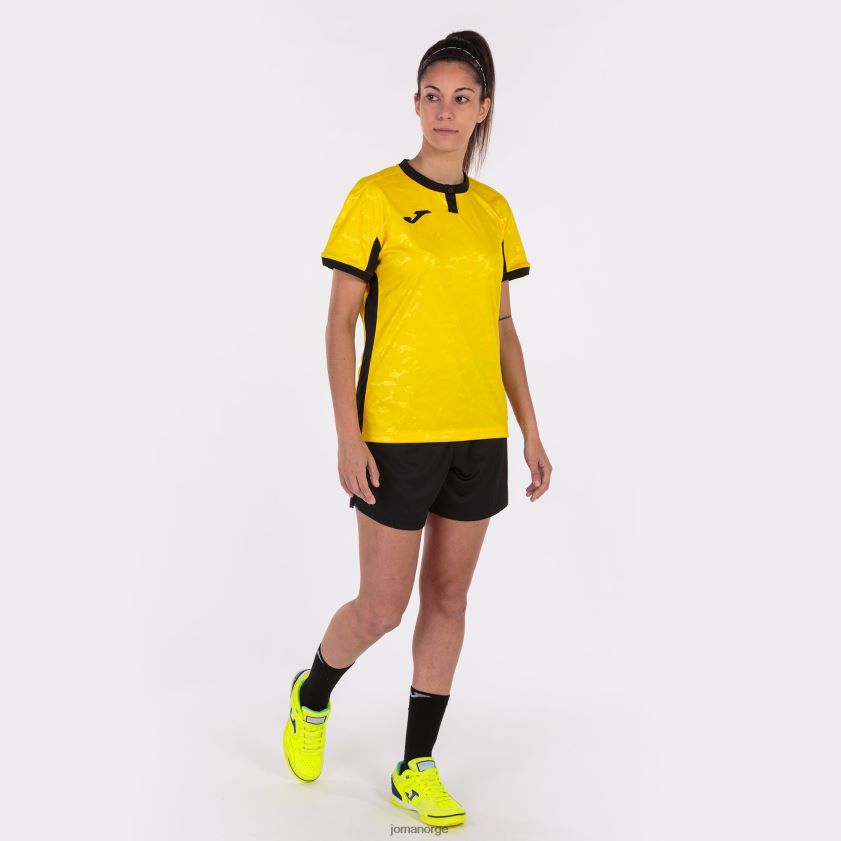 nei Joma skjorte kortermet toletum ii gul svart FBD0T01682 kvinner