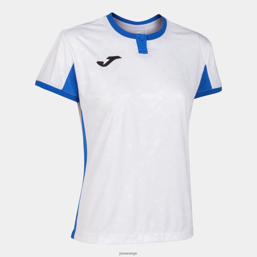 nei Joma skjorte kortermet toletum ii hvit kongeblå FBD0T02215 kvinner
