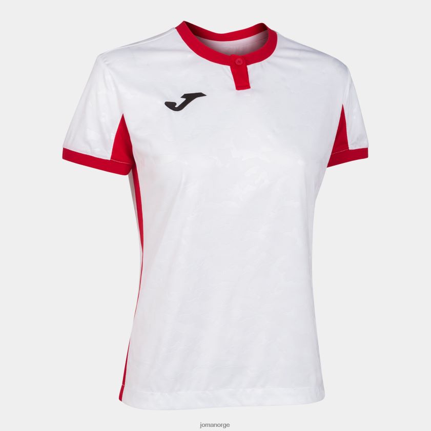 nei Joma skjorte kortermet toletum ii hvit rød FBD0T03626 kvinner