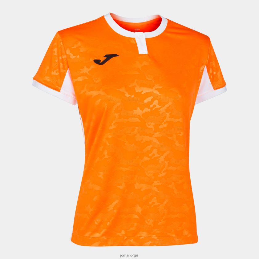 nei Joma skjorte kortermet toletum ii oransje hvit FBD0T02600 kvinner