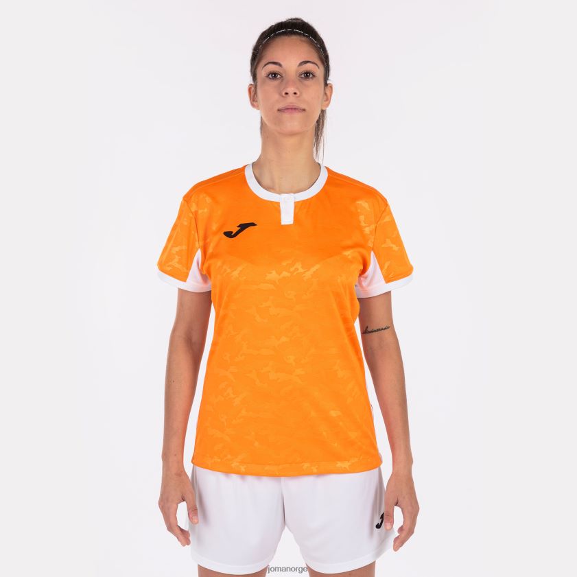 nei Joma skjorte kortermet toletum ii oransje hvit FBD0T02600 kvinner