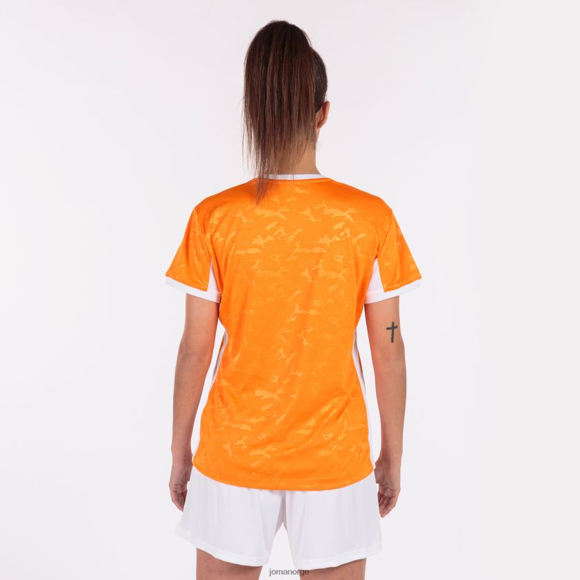 nei Joma skjorte kortermet toletum ii oransje hvit FBD0T02600 kvinner